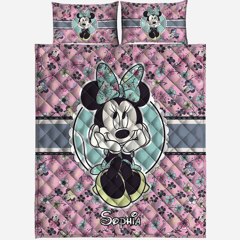 Sweet Mouse Ears Sweeter Dreams - Personalized Mouse Quilt Set