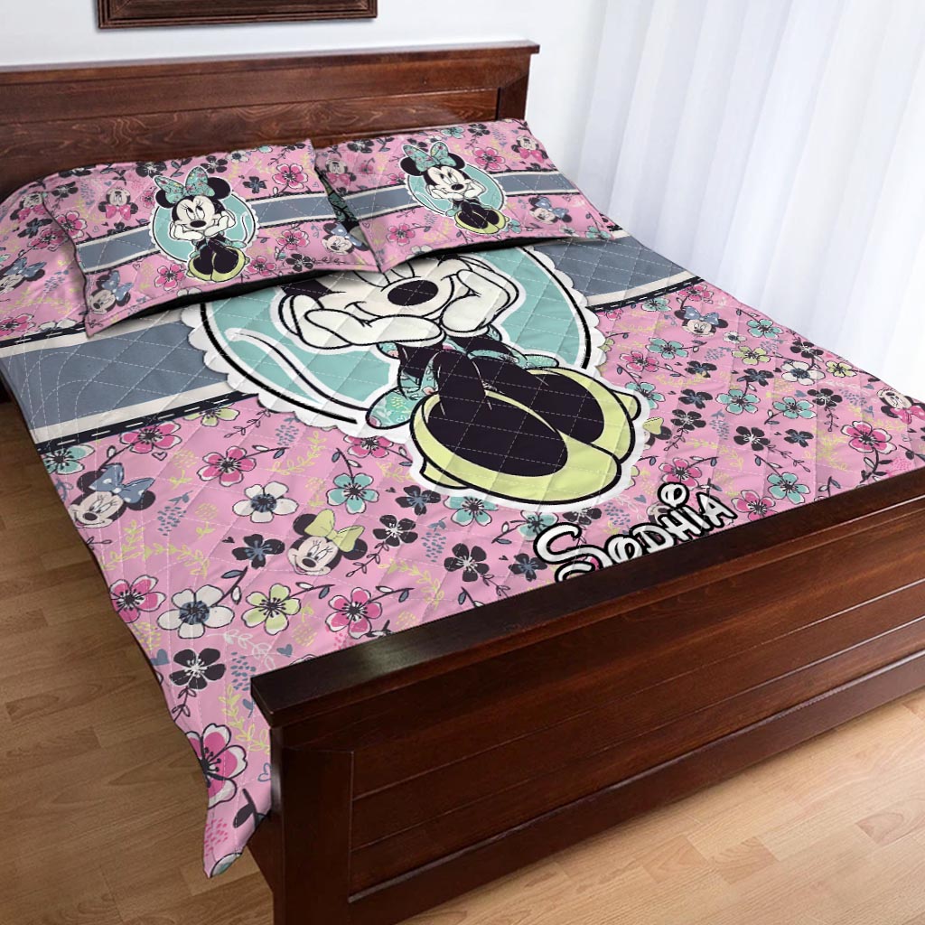 Sweet Mouse Ears Sweeter Dreams - Personalized Mouse Quilt Set