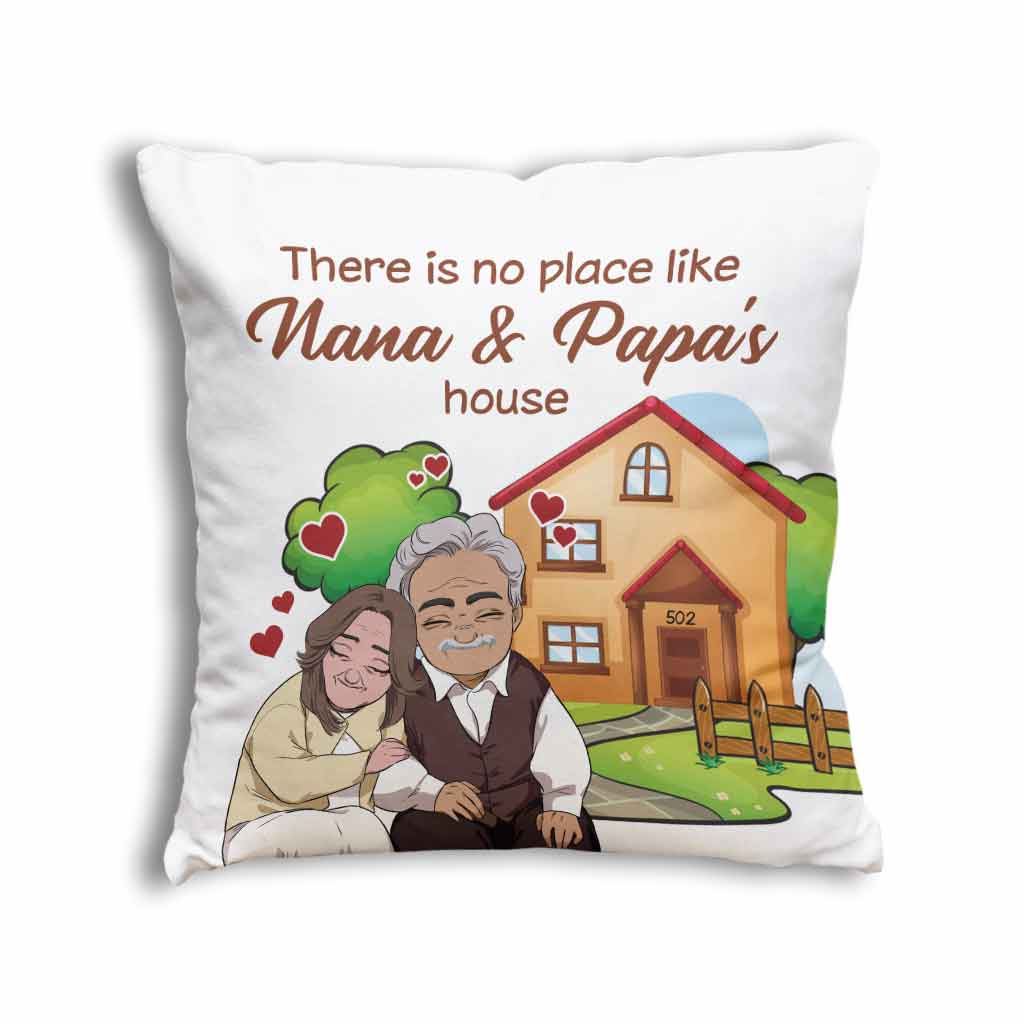 No Place Like Grandparent's House - Personalized Grandma Throw Pillow