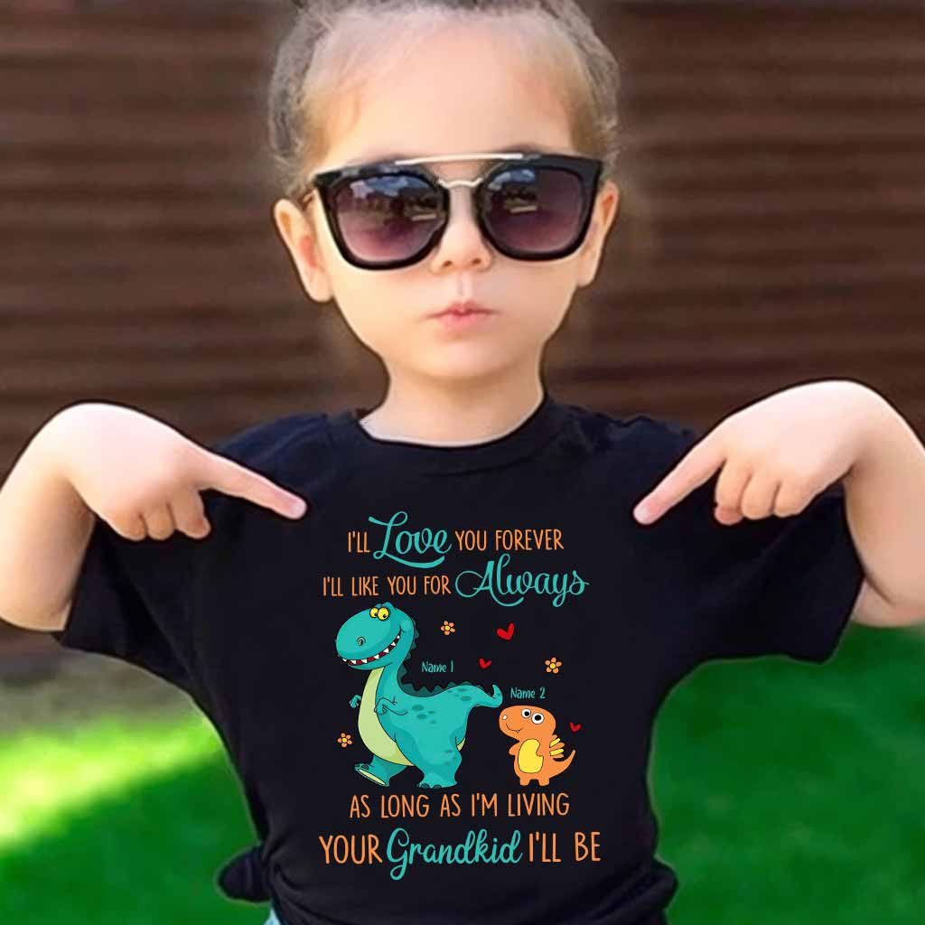 As Long As I'm Living Your Grandkid I'll Be - Personalized Mother's Day Grandma Kid Shirts