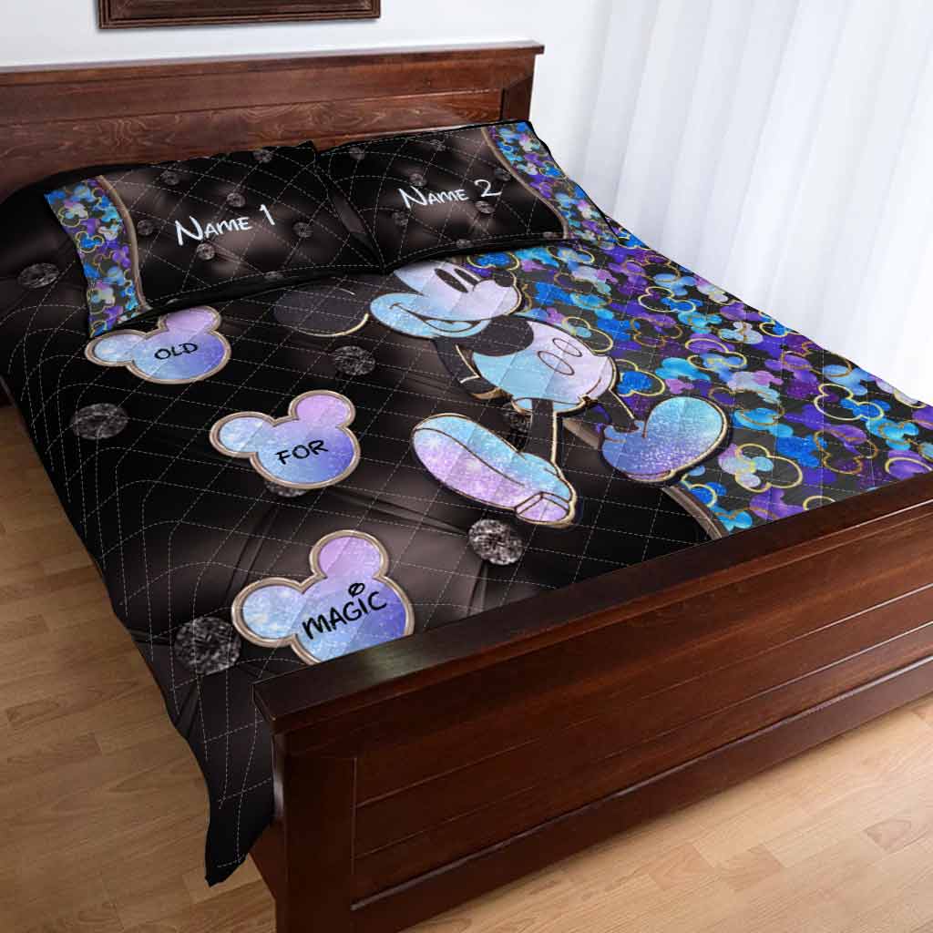 We're Never Too Old For Magic 50 Years Anniversary - Personalized Mouse Quilt Set