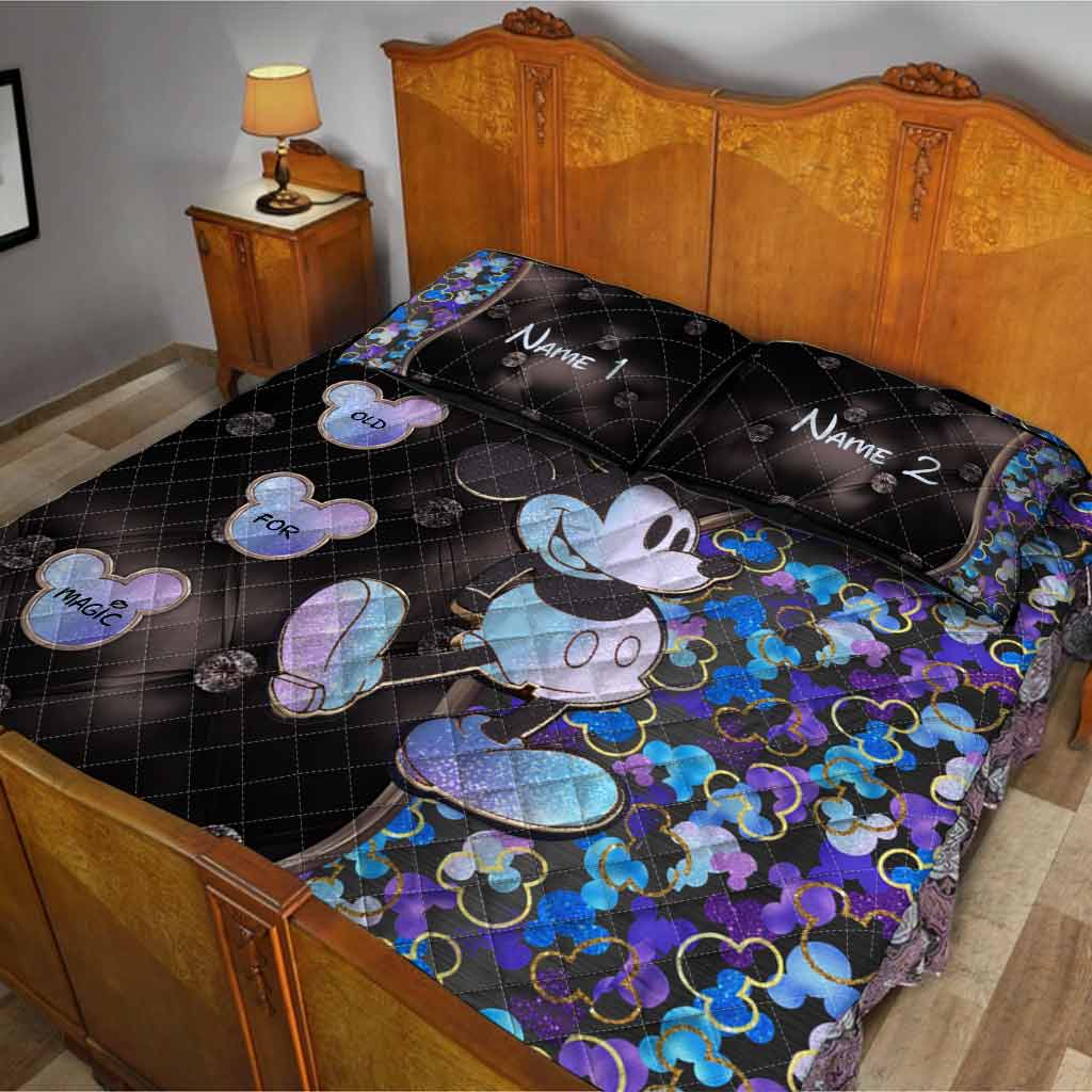 We're Never Too Old For Magic 50 Years Anniversary - Personalized Mouse Quilt Set