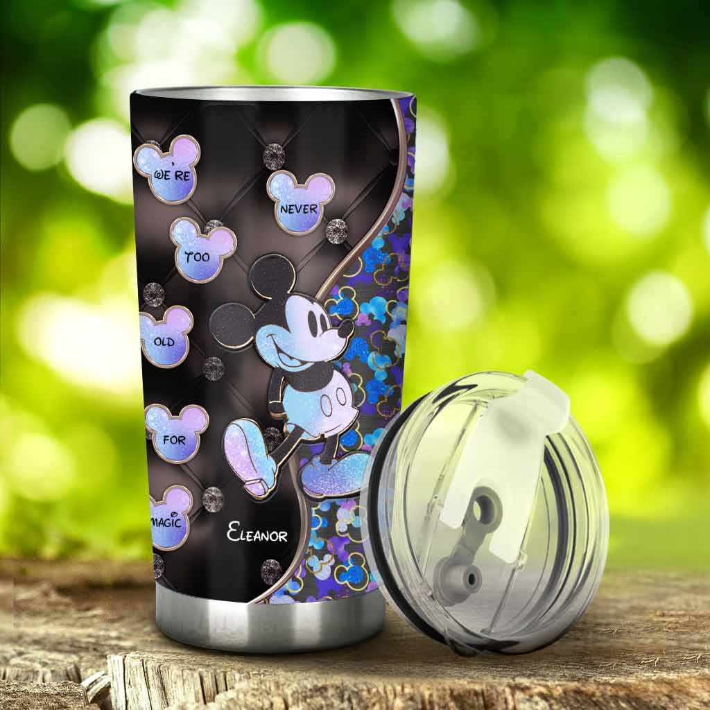 We're Never Too Old For Magic 50 Years Anniversary - Personalized Mouse Tumbler