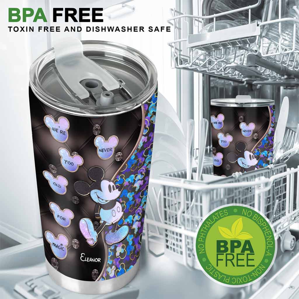 We're Never Too Old For Magic 50 Years Anniversary - Personalized Mouse Tumbler
