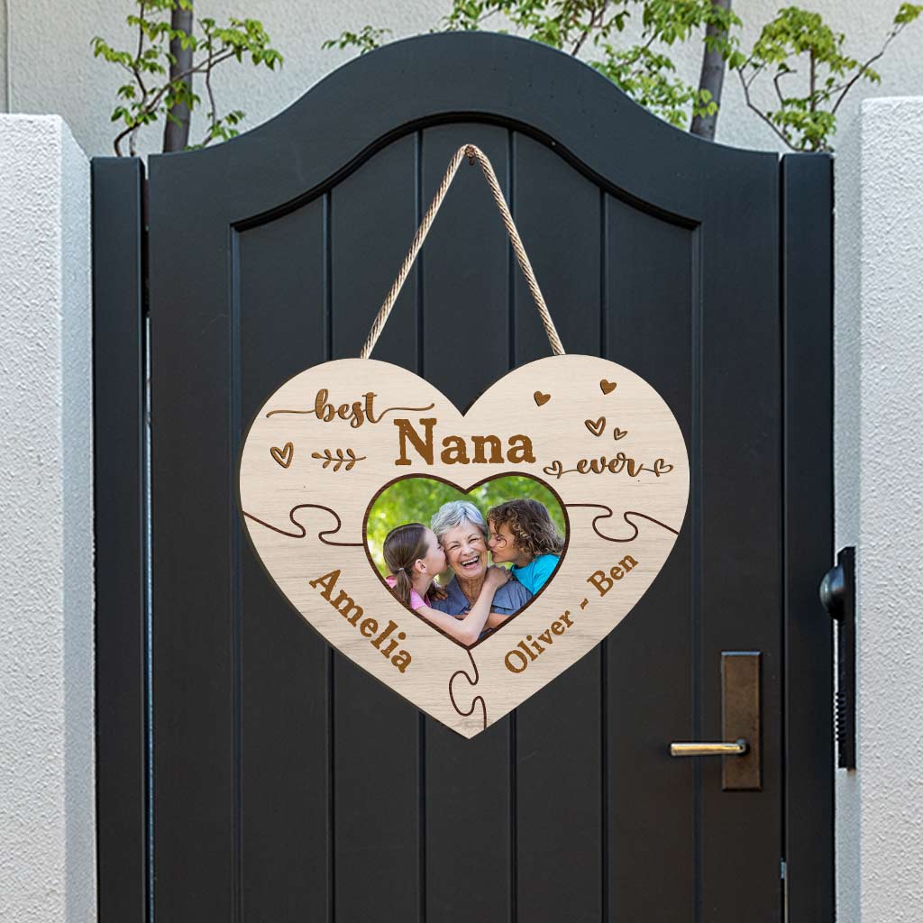 Best Nana Ever - Personalized Mother's Day Grandma Wood Sign