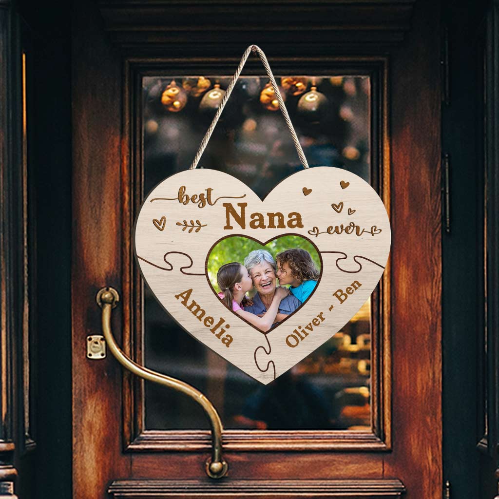 Best Nana Ever - Personalized Mother's Day Grandma Wood Sign