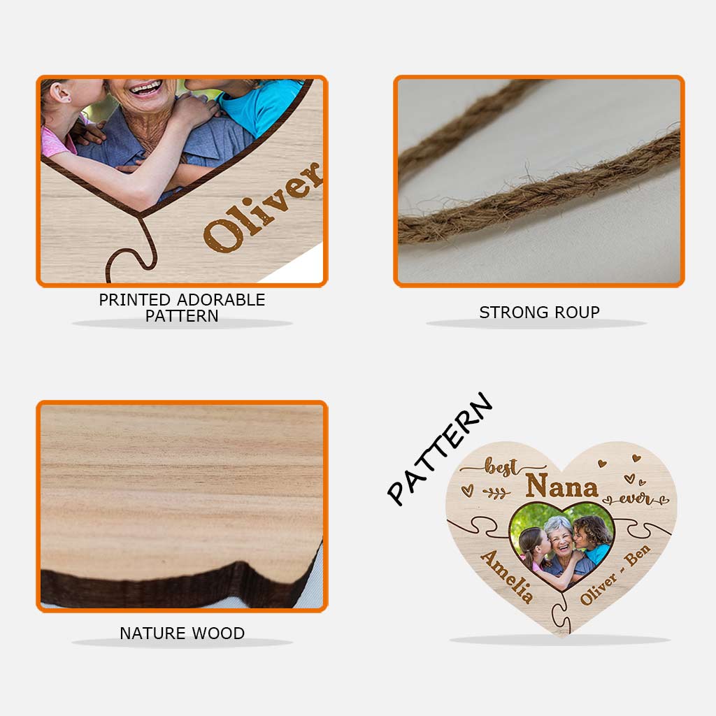 Best Nana Ever - Personalized Mother's Day Grandma Wood Sign