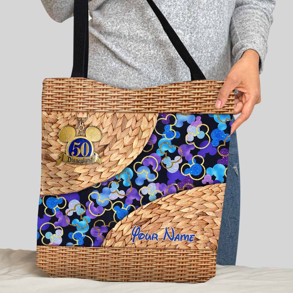Magic Mouse Ears 50th Anniversary - Personalized Mouse Tote Bag With 3D Pattern Print