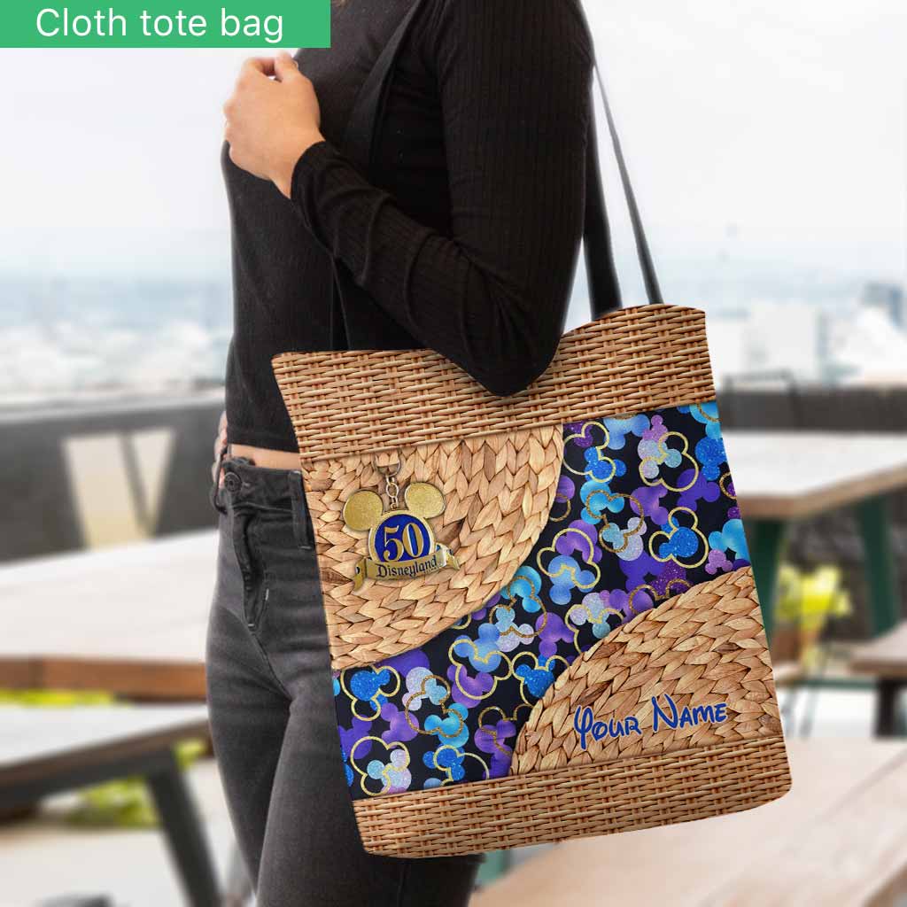 Magic Mouse Ears 50th Anniversary - Personalized Mouse Tote Bag With 3D Pattern Print