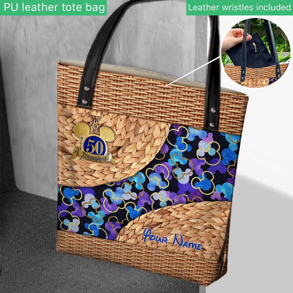 Magic Mouse Ears 50th Anniversary - Personalized Mouse Tote Bag With 3D Pattern Print