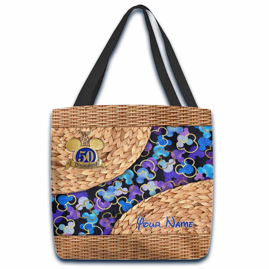 Magic Mouse Ears 50th Anniversary - Personalized Mouse Tote Bag With 3D Pattern Print