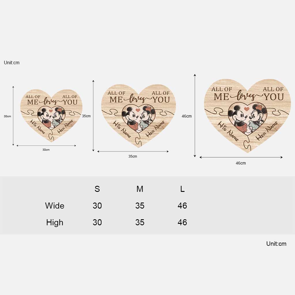 All Of Me Loves All Of You - Personalized Mouse Wood Sign