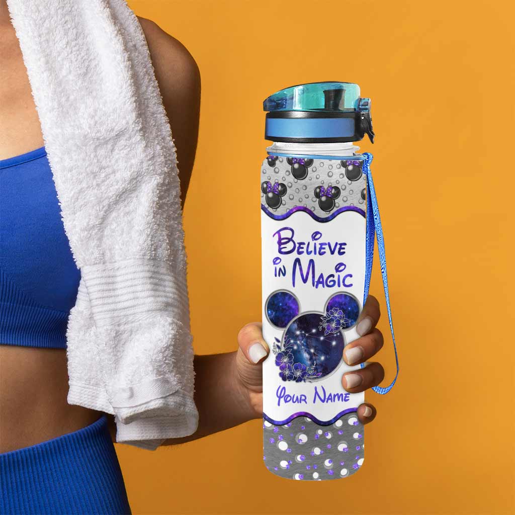 Believe In Magic - Personalized Mouse Water Tracker Bottle
