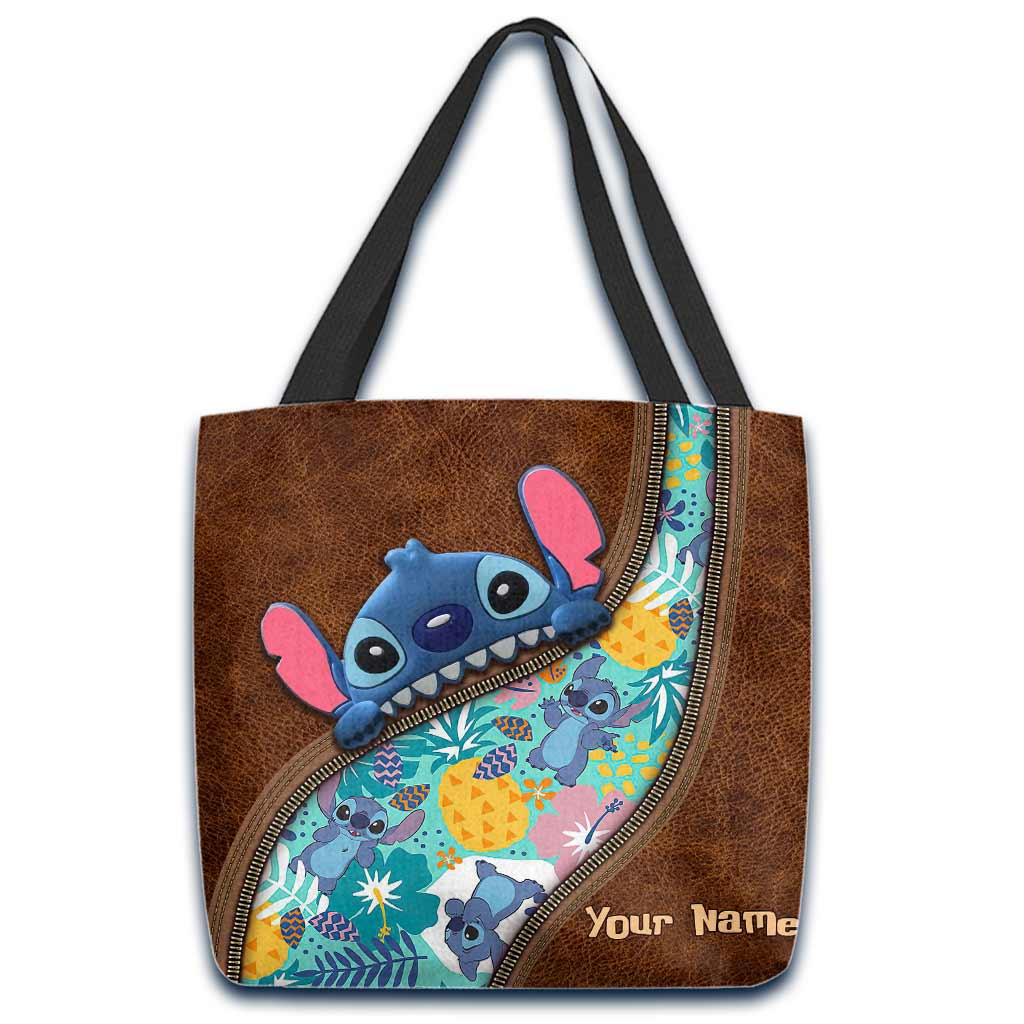 Ohana Tropical Pattern - Personalized Ohana Tote Bag