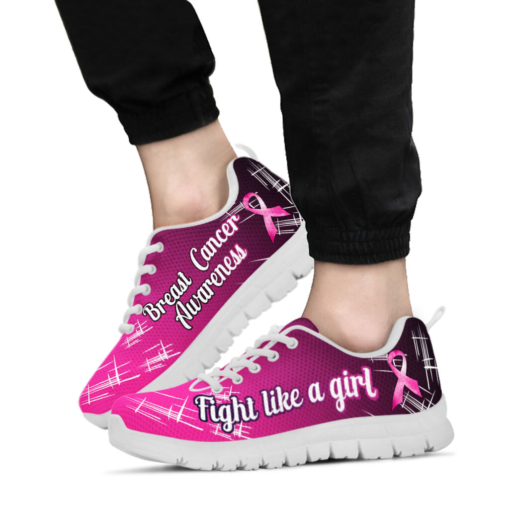 Fight Like A Girl Breast Cancer Awareness Sneakers 0622