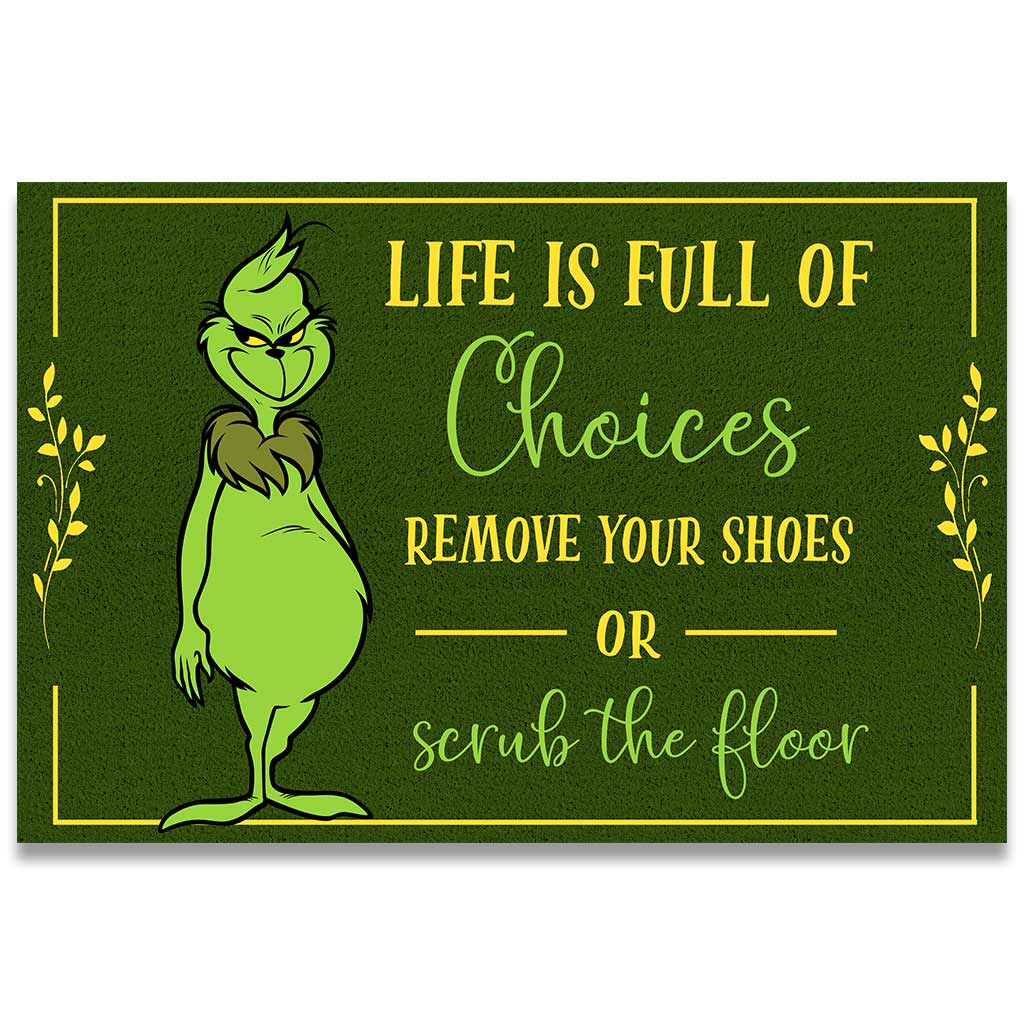 Life Is Full Of Choices - Doormat With Coir Pattern Print