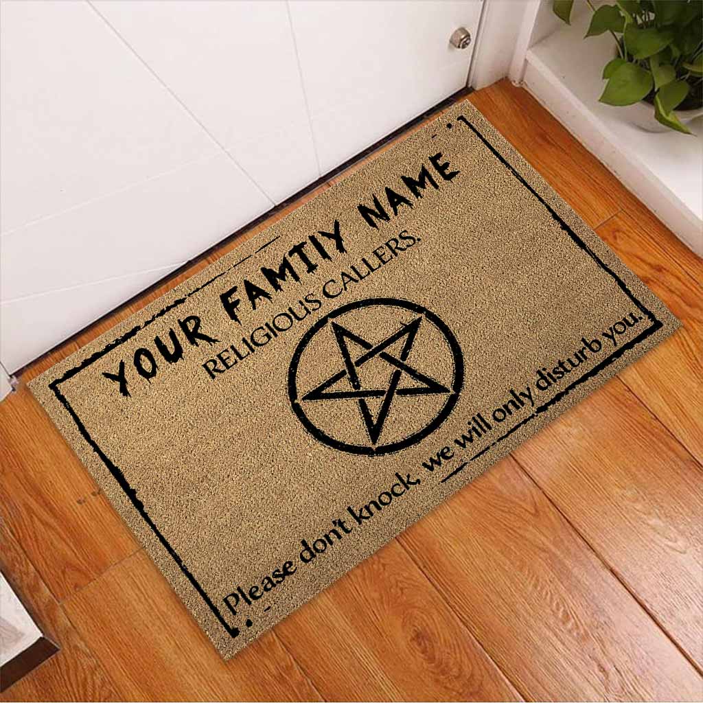 Religious Callers - Witch Personalized Coir Pattern Print Doormat