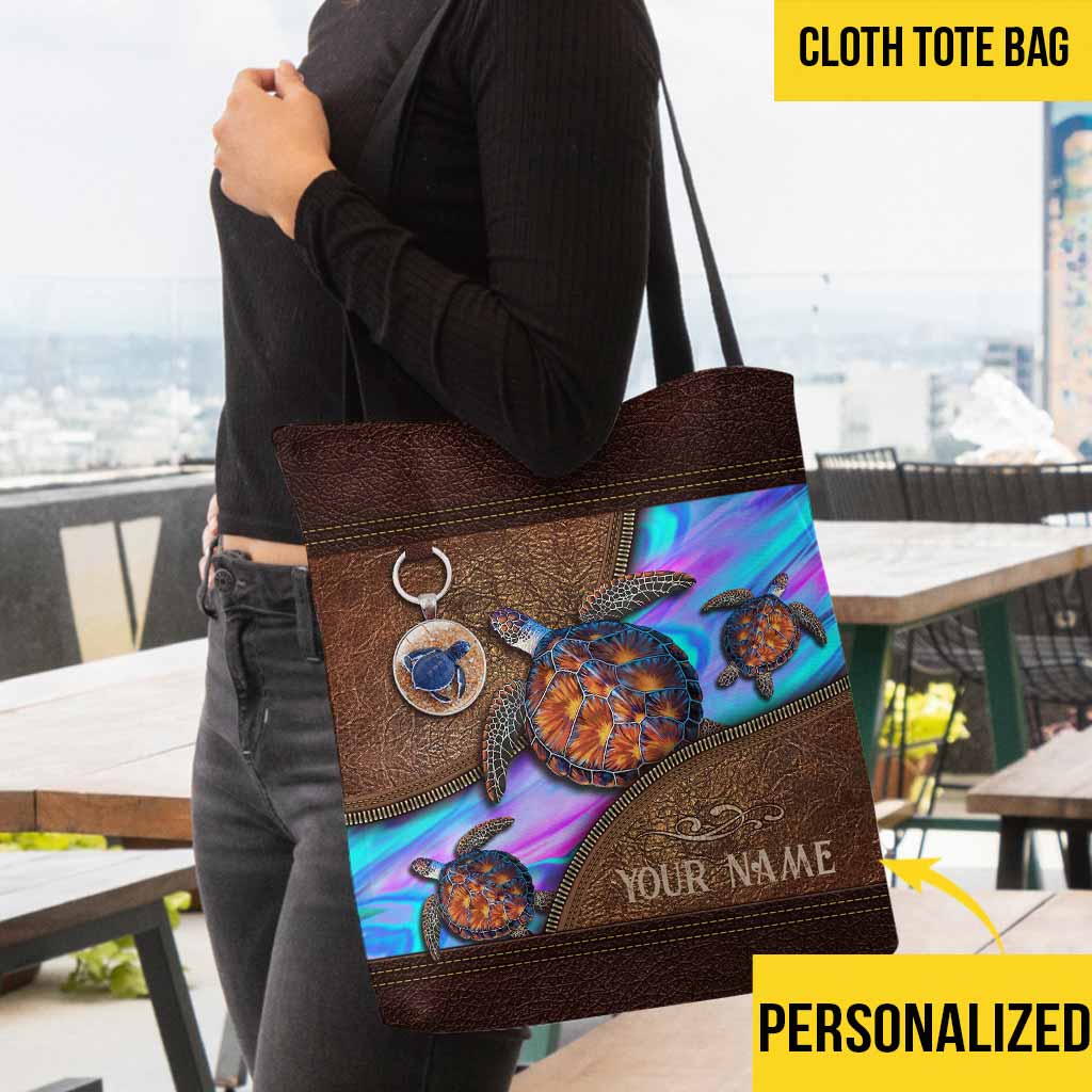 Salty Lil' Beach - Turtle Personalized Tote Bag