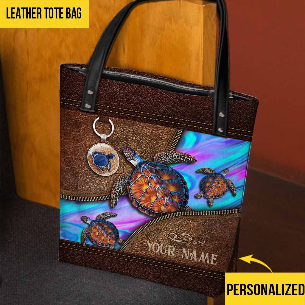 Salty Lil' Beach - Turtle Personalized Tote Bag