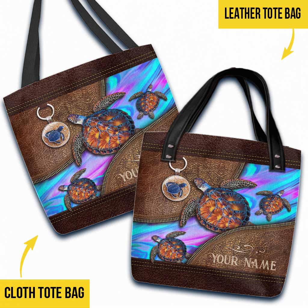 Salty Lil' Beach - Turtle Personalized Tote Bag