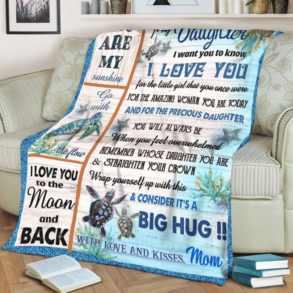 To My Daughter - Turtle Blanket