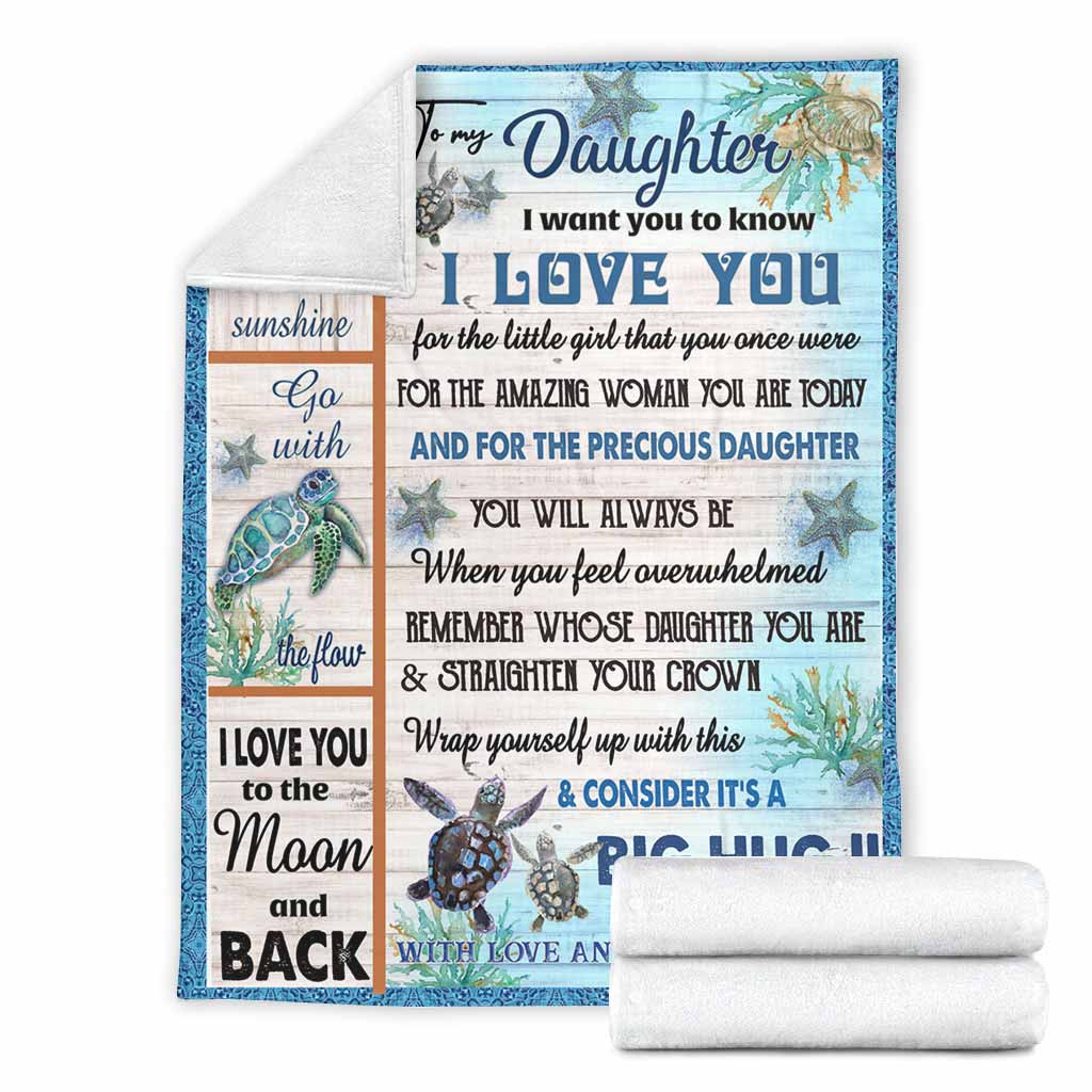 To My Daughter - Turtle Blanket