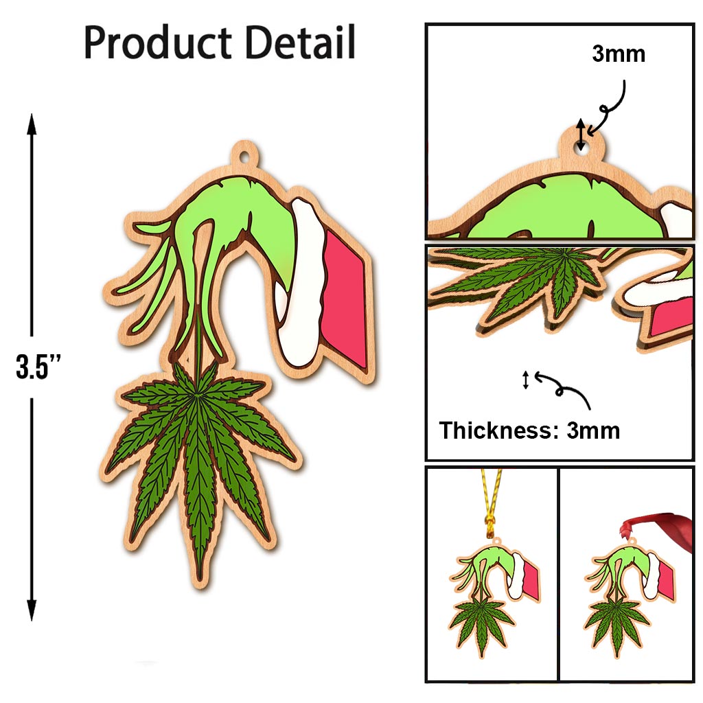 Get High Colorful - Personalized Christmas Weed Ornament (Printed On Both Sides)