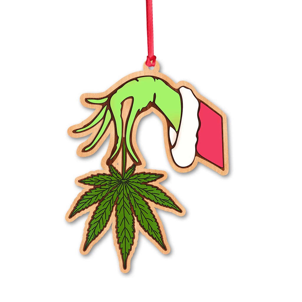 Get High Colorful - Personalized Christmas Weed Ornament (Printed On Both Sides)