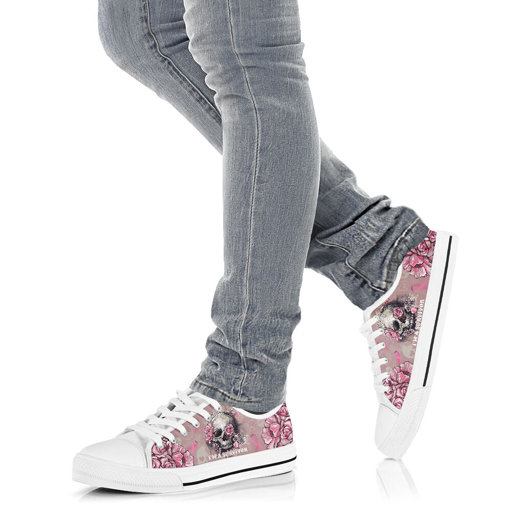 I'm A Survivor Breast Cancer Awareness Low Top Shoes 0622
