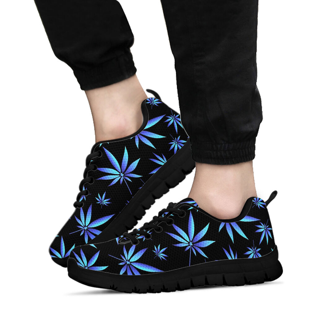 Blue And Teal Stoner - Weed Sneakers 0822