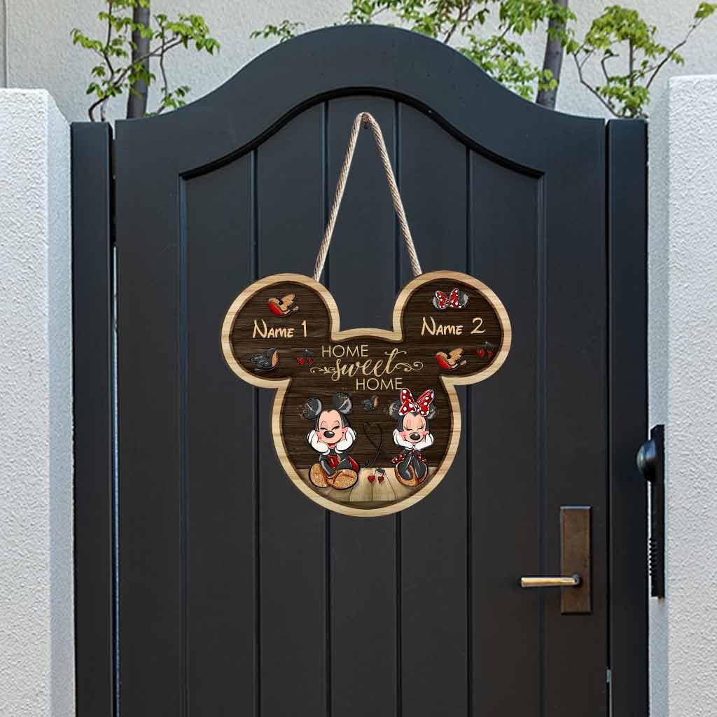 Home Sweet Home - Personalized Mouse Wood Sign