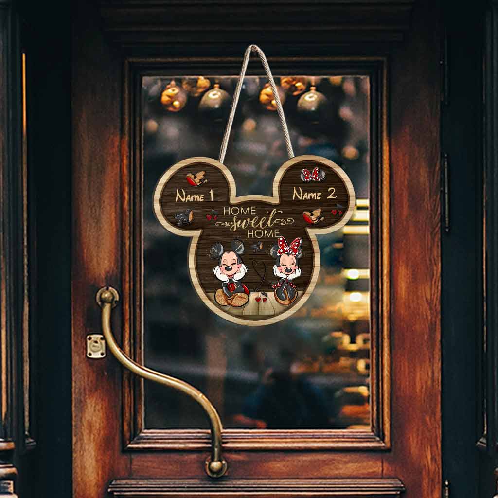 Home Sweet Home - Personalized Mouse Wood Sign