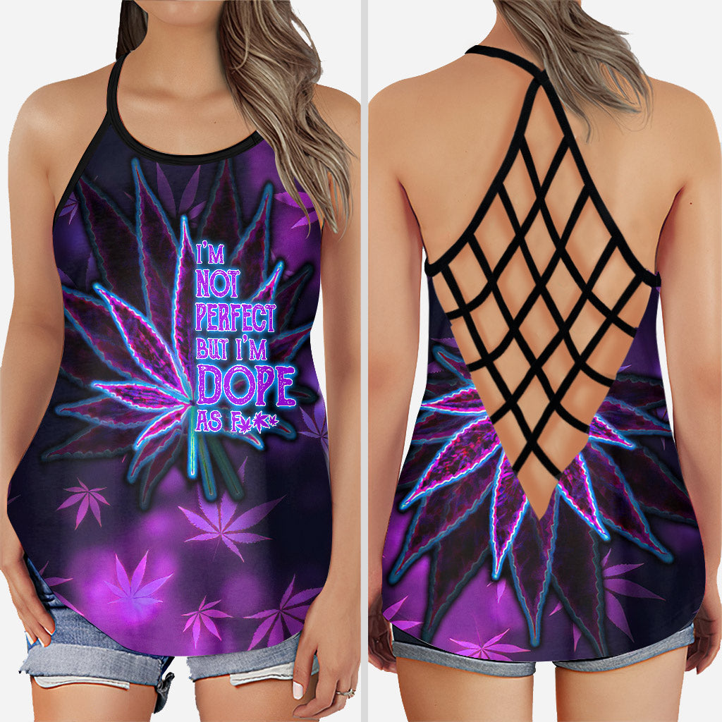 I'm Not Perfect But I'm Dope - Weed Cross Tank Top