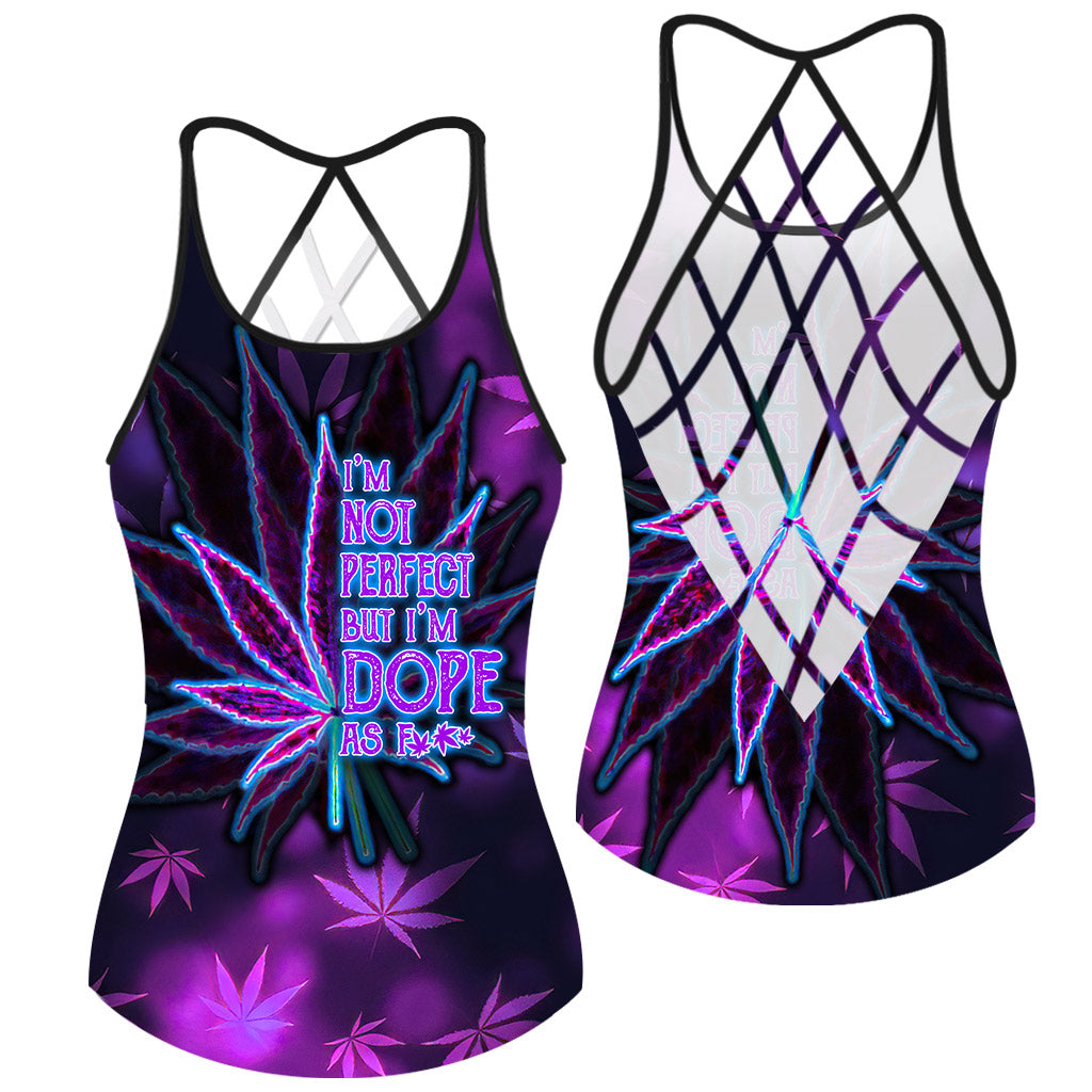 I'm Not Perfect But I'm Dope - Weed Cross Tank Top