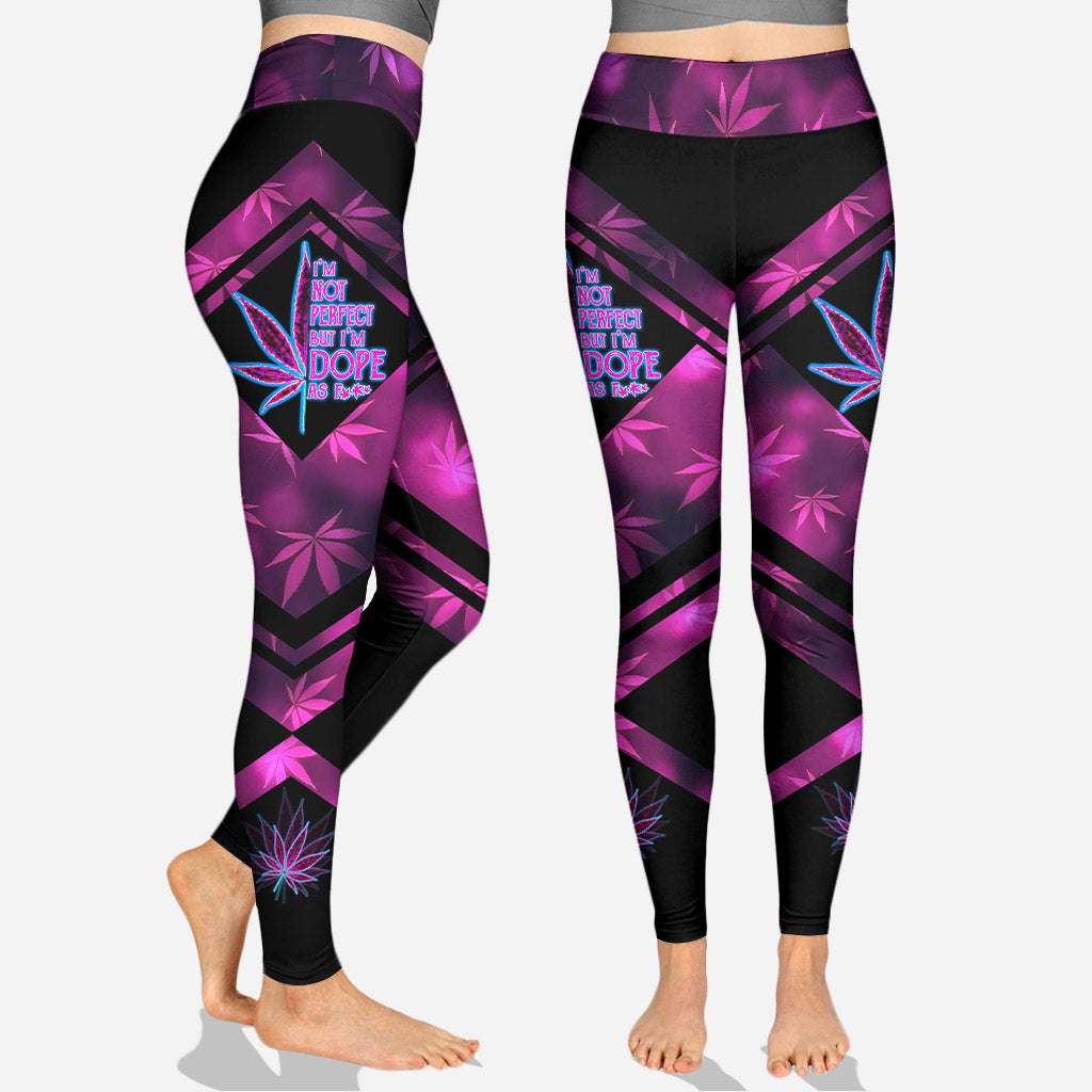 I'm Not Perfect But I'm Dope - Weed Hollow Tank Top and Leggings