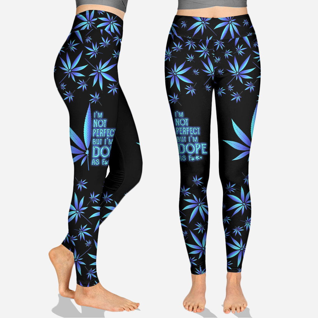 I'm Not Perfect But I'm Dope - Weed Hollow Tank Top and Leggings