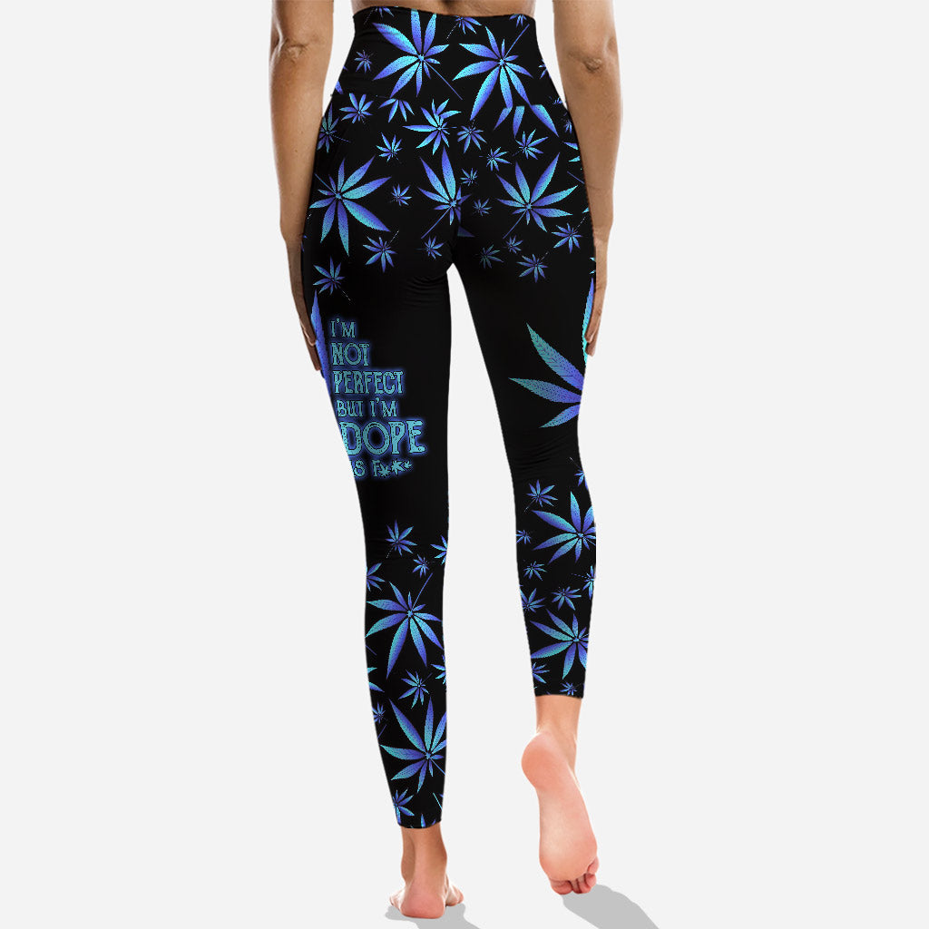 I'm Not Perfect But I'm Dope - Weed Hollow Tank Top and Leggings