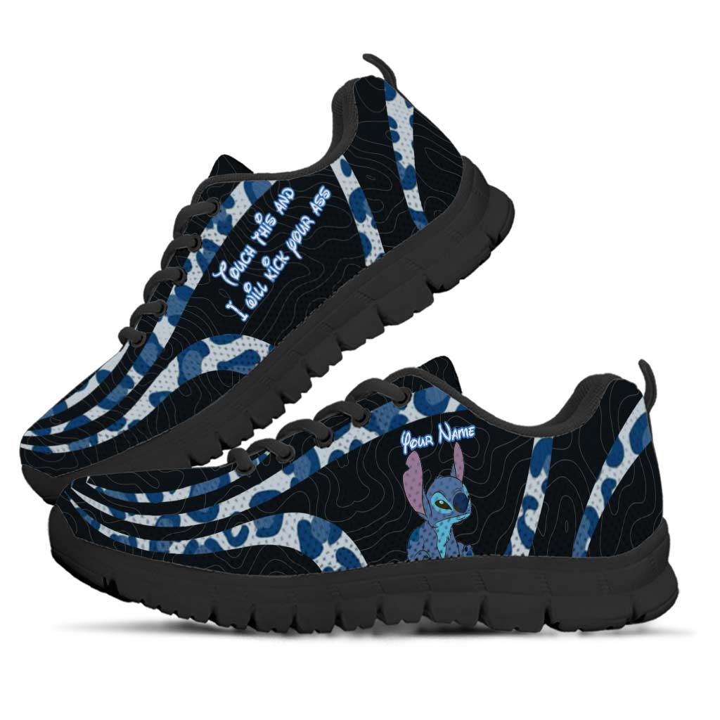 Touch This And I Will Kick Your Ass - Personalized Ohana Sneakers