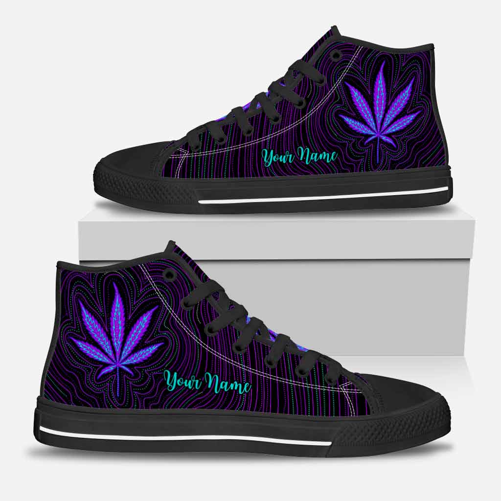 Just Hit It - Personalized Weed High Top Shoes