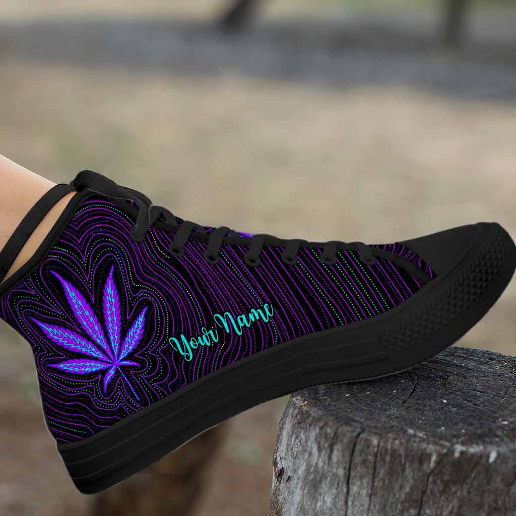 Just Hit It - Personalized Weed High Top Shoes