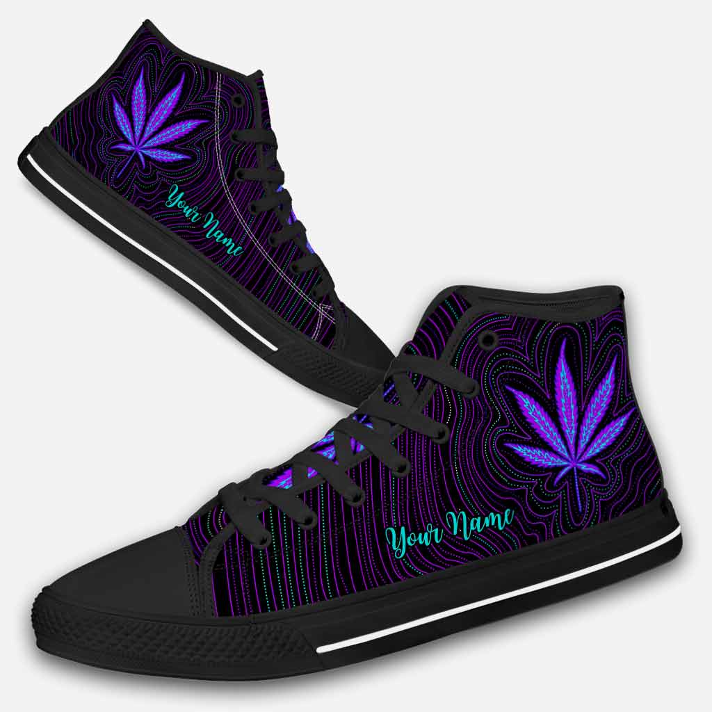Just Hit It - Personalized Weed High Top Shoes