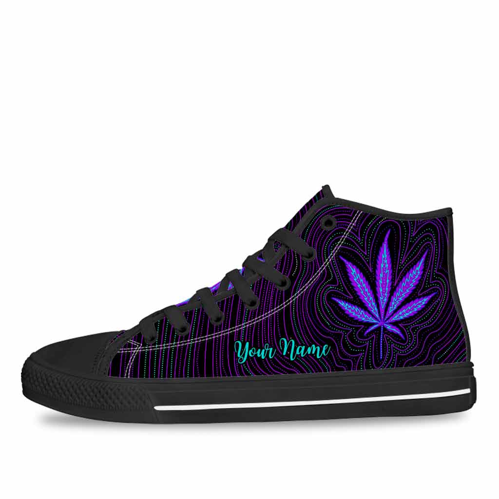 Just Hit It - Personalized Weed High Top Shoes