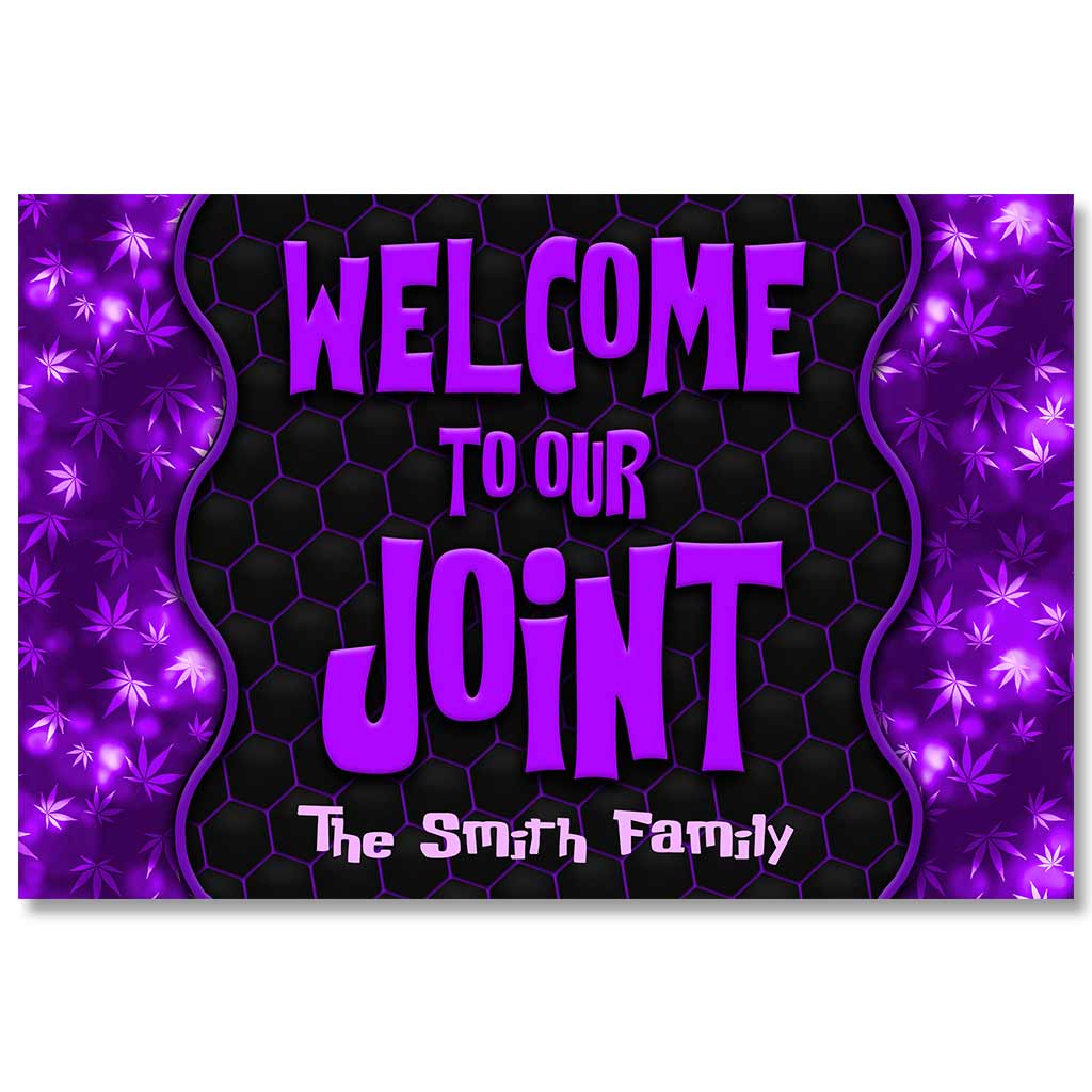 Welcome To Our Joint - Personalized Weed Doormat