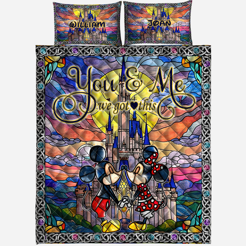 You And Me We Got This - Personalized Mouse Quilt Set