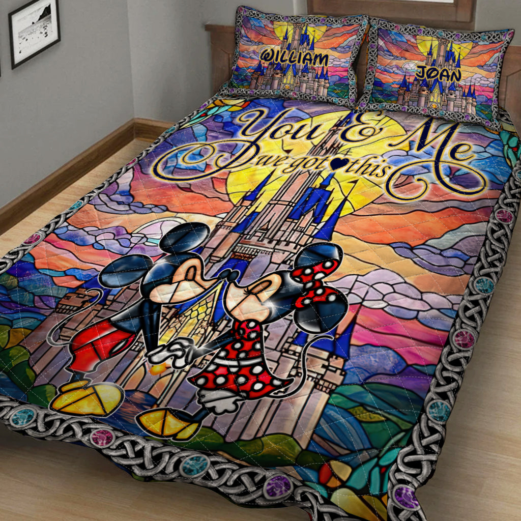 You And Me We Got This - Personalized Mouse Quilt Set