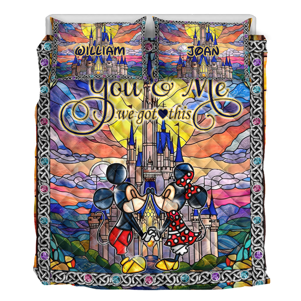 You And Me We Got This - Personalized Mouse Quilt Set