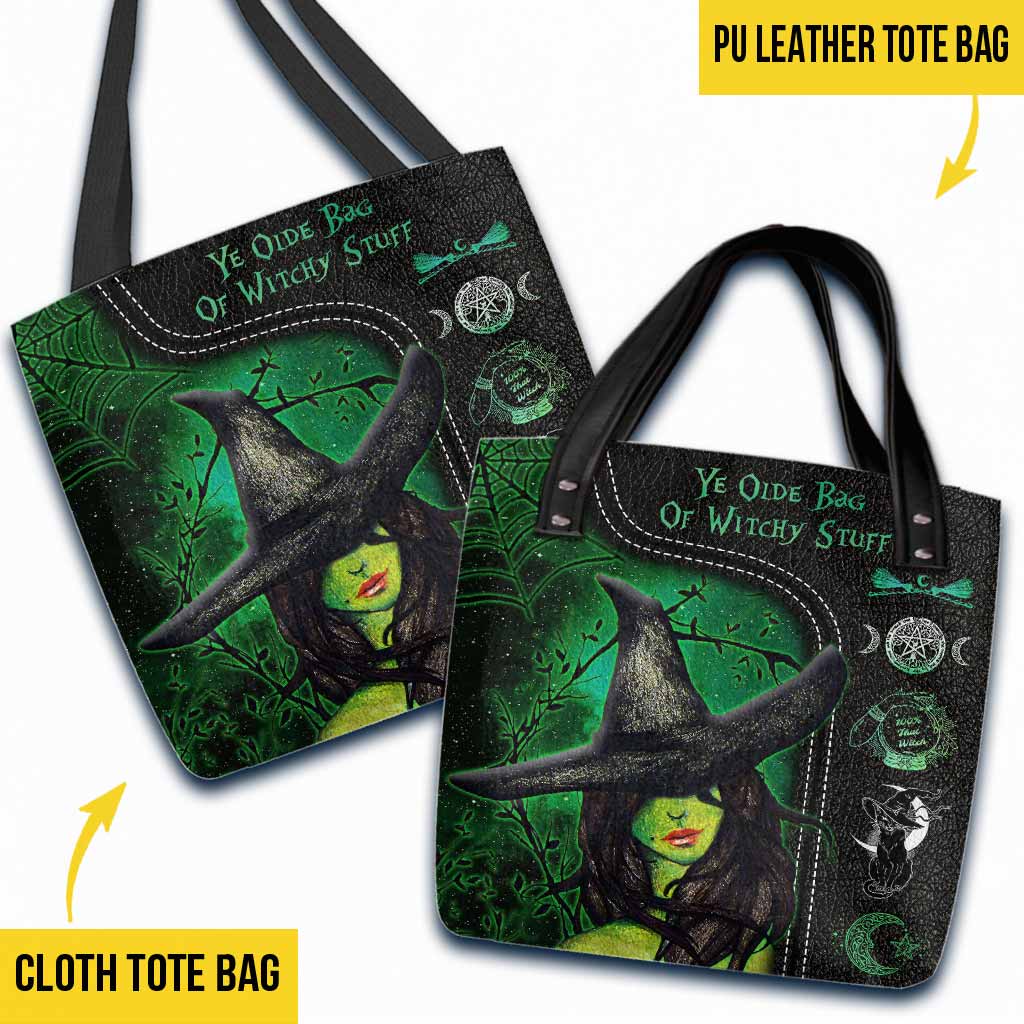 Ye Olde Bag Of Witchy Stuff - Witch Tote Bag