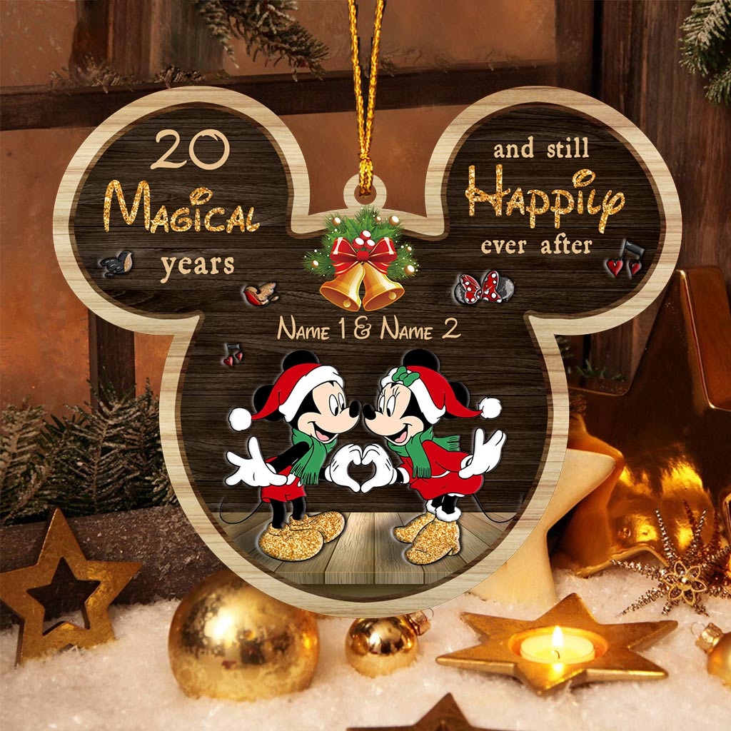 Magical Years - Personalized Christmas Mouse Ornament (Printed On Both Sides)