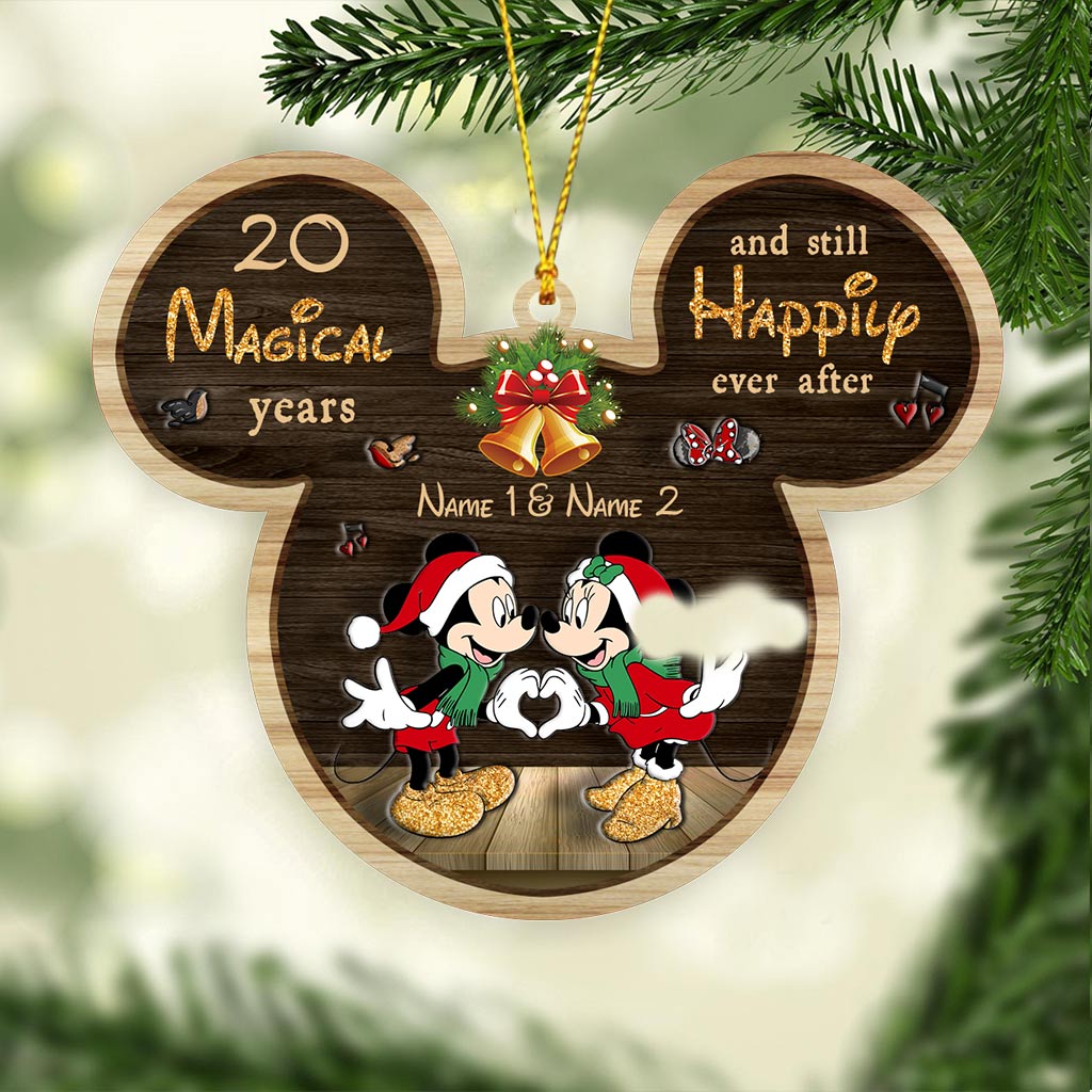 Magical Years - Personalized Christmas Mouse Ornament (Printed On Both Sides)