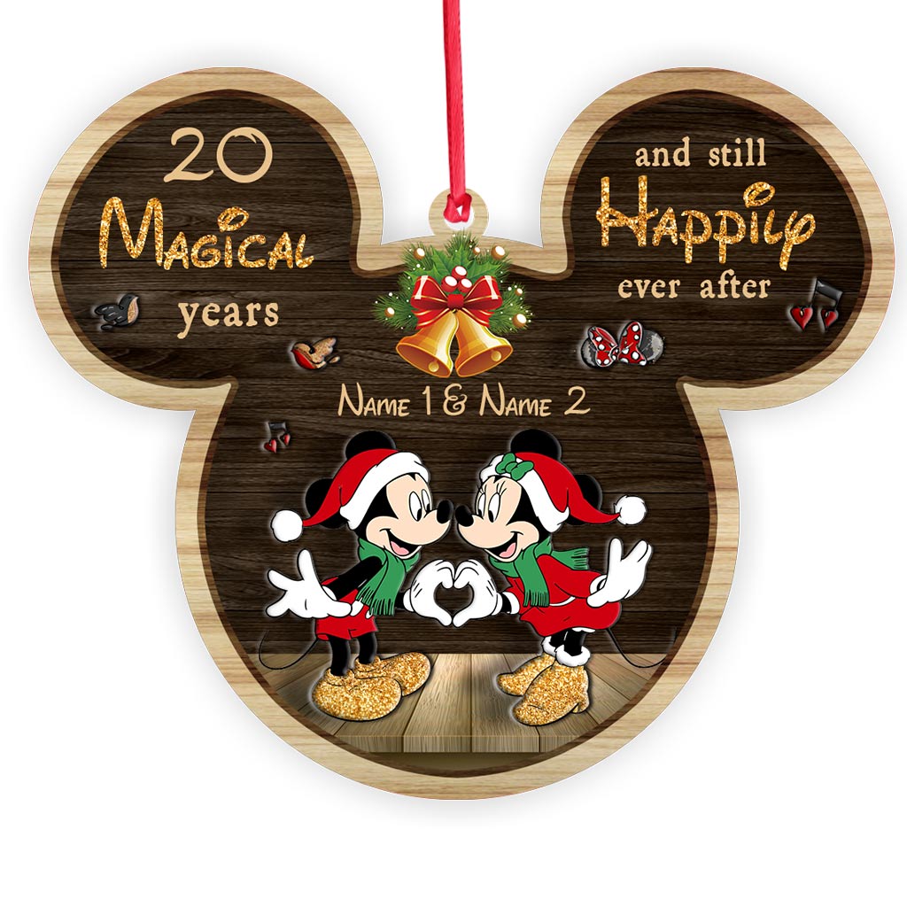 Magical Years - Personalized Christmas Mouse Ornament (Printed On Both Sides)